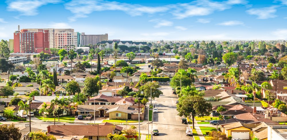 Anaheim skyline, where Inheritance Loans are available