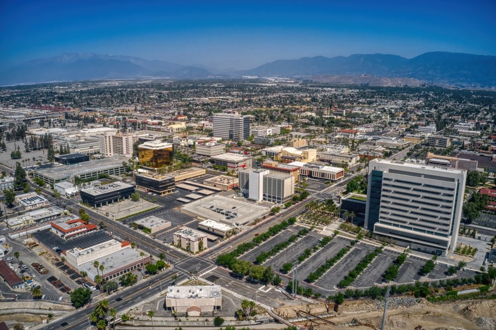 Aerial View of the Skyline of San Bernardino