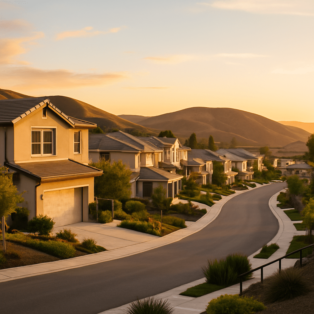 Santa Clarita hillside neighborhood representing estate loans and probate advances