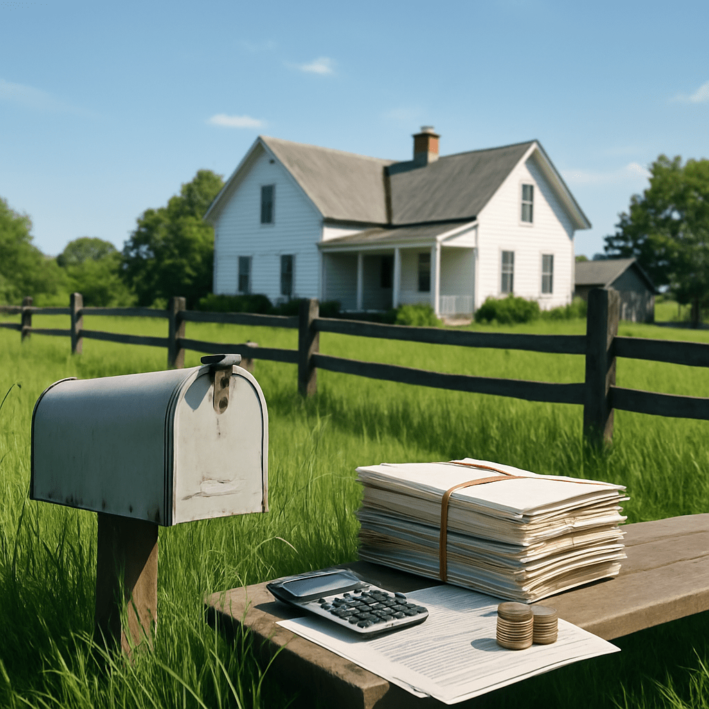 Rural farmhouse illustrating homestead protections in probate funding