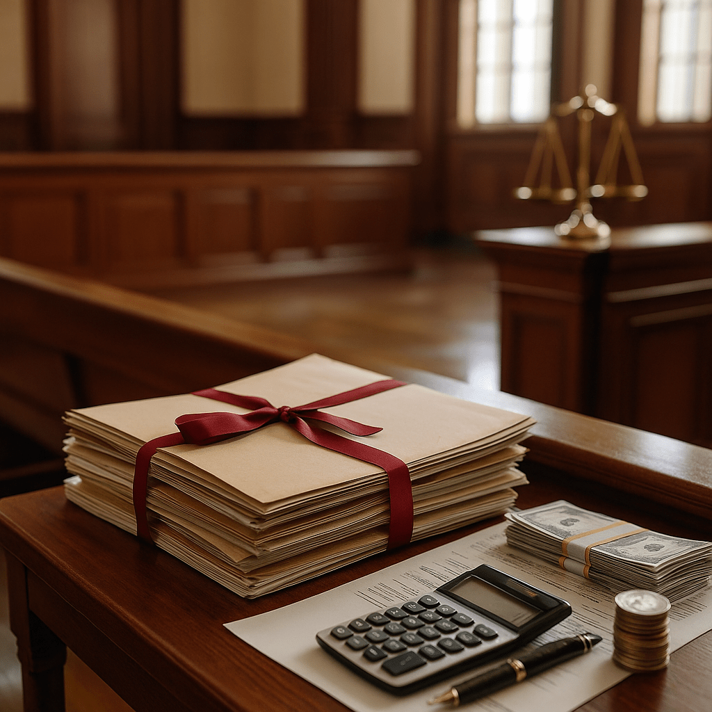 Courtroom files representing probate rules affecting inheritance advance access