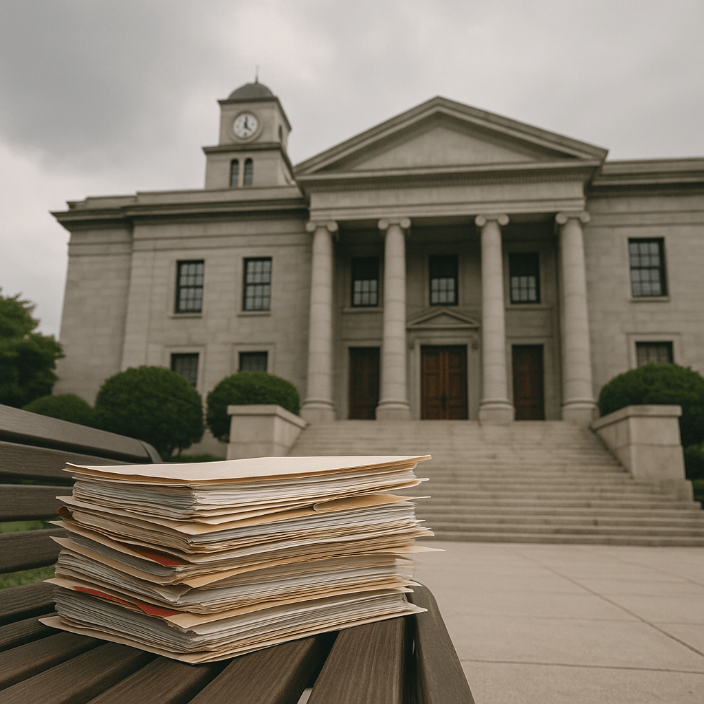 Courthouse exterior symbolizing inheritance advance laws, probate timelines, and legal challenges