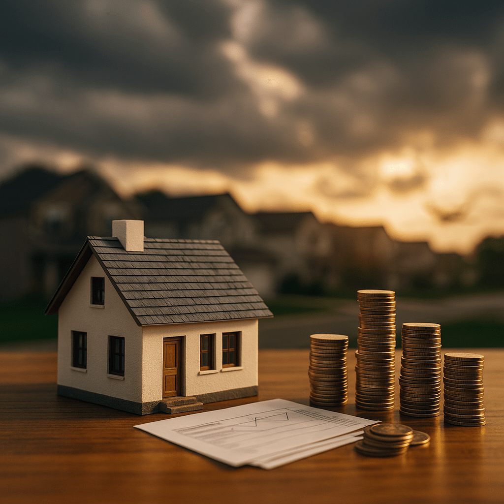 Model house and coins illustrating inflation's impact on probate estates