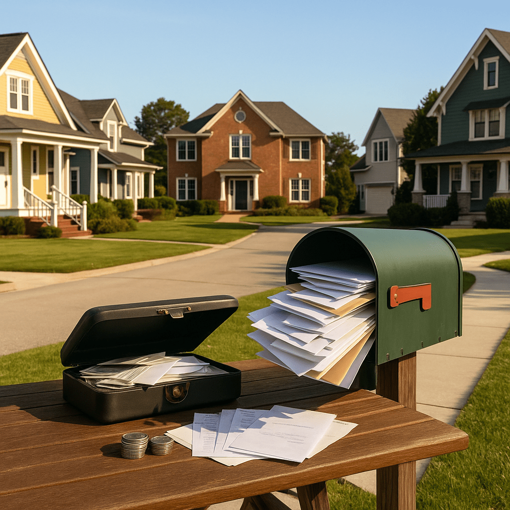 Suburban homes symbolizing blended families managing probate funding and inheritance processes